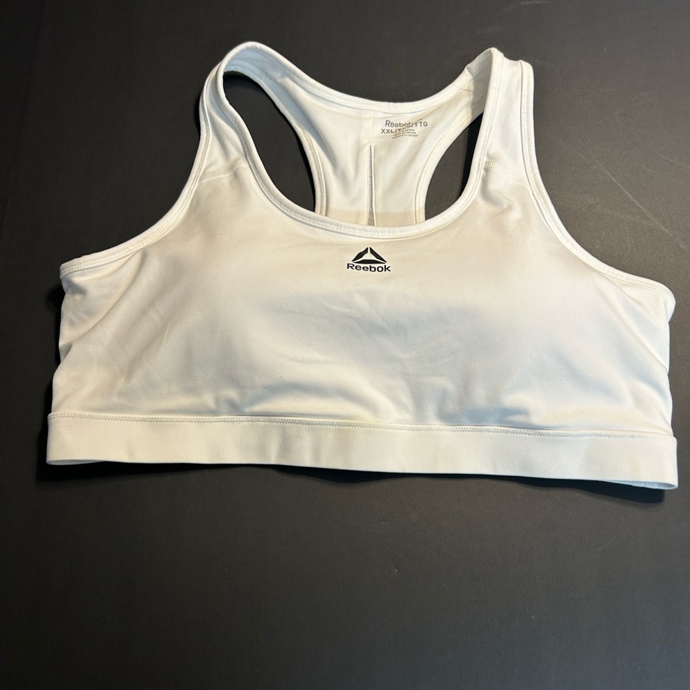 Reebok Women's Classic White‎ Racer Back Sports Bra, XXL